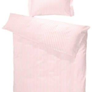 Junior sengetøj 100x140 cm - Ensfarvet lyserødt sengetøj - sengesæt i 100% Egyptisk Bomuldssatin - Turiform