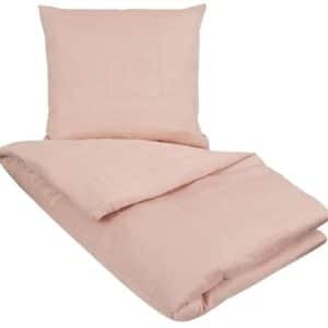 Lyserødt sengetøj - 150x210 cm - Check Rosa - 100% Bomuldssatin sengetøj - By Night sengesæt
