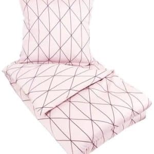 Lyserødt sengetøj 200x220 cm - Harlequin rose - Sengetøj dobbeltdyne - 100% Bomuldssatin
