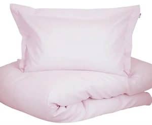 Stribet sengetøj 150x210 cm - Lyserødt sengetøj - Jacquardvævet sengesæt - 100% egyptisk bomuldssatin - Turiform
