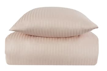 Sengetøj dobbeltdyne 200x220 cm - Lyserødt sengetøj i 100% Bomuldssatin - Borg Living sengelinned